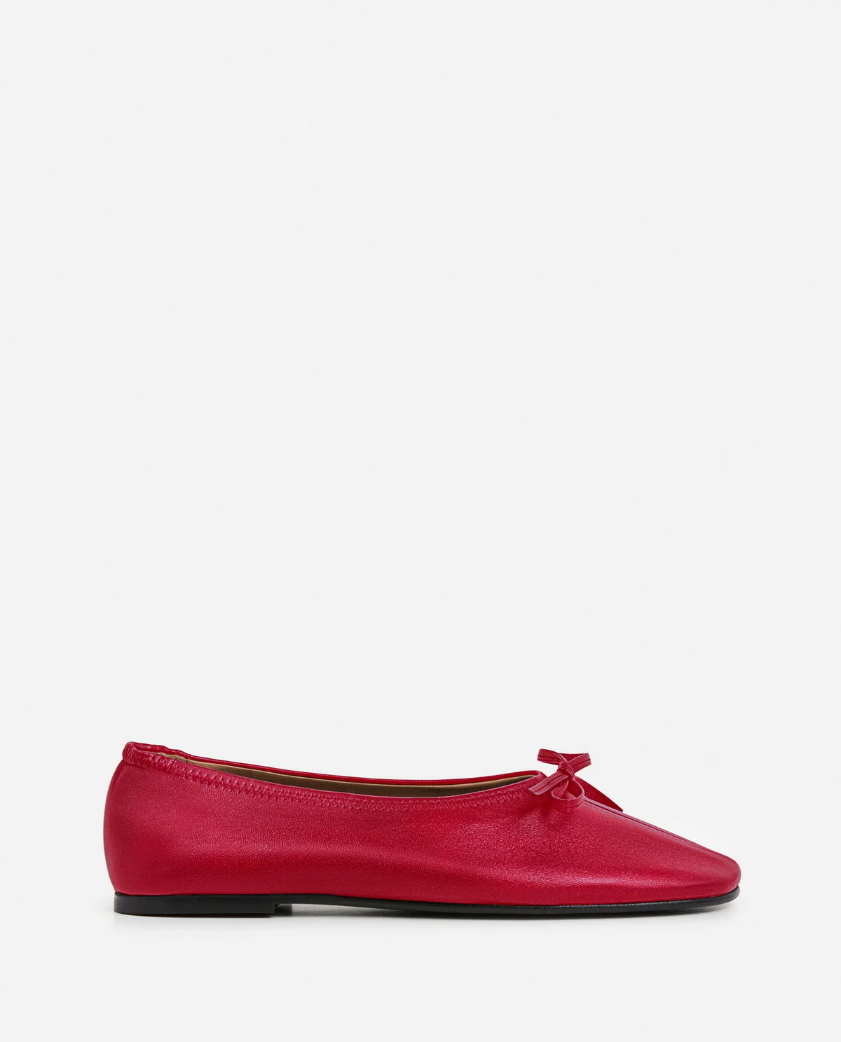 Blaise Leather Cherry Flat from Flattered