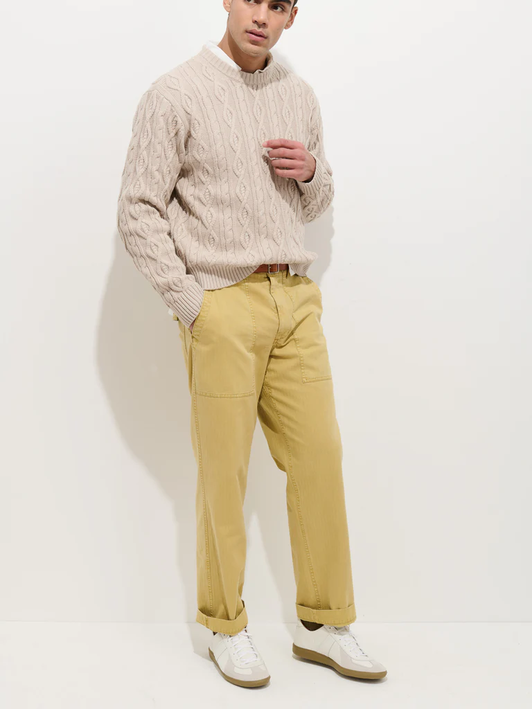 Field Pant In Herringbone from Alexmill