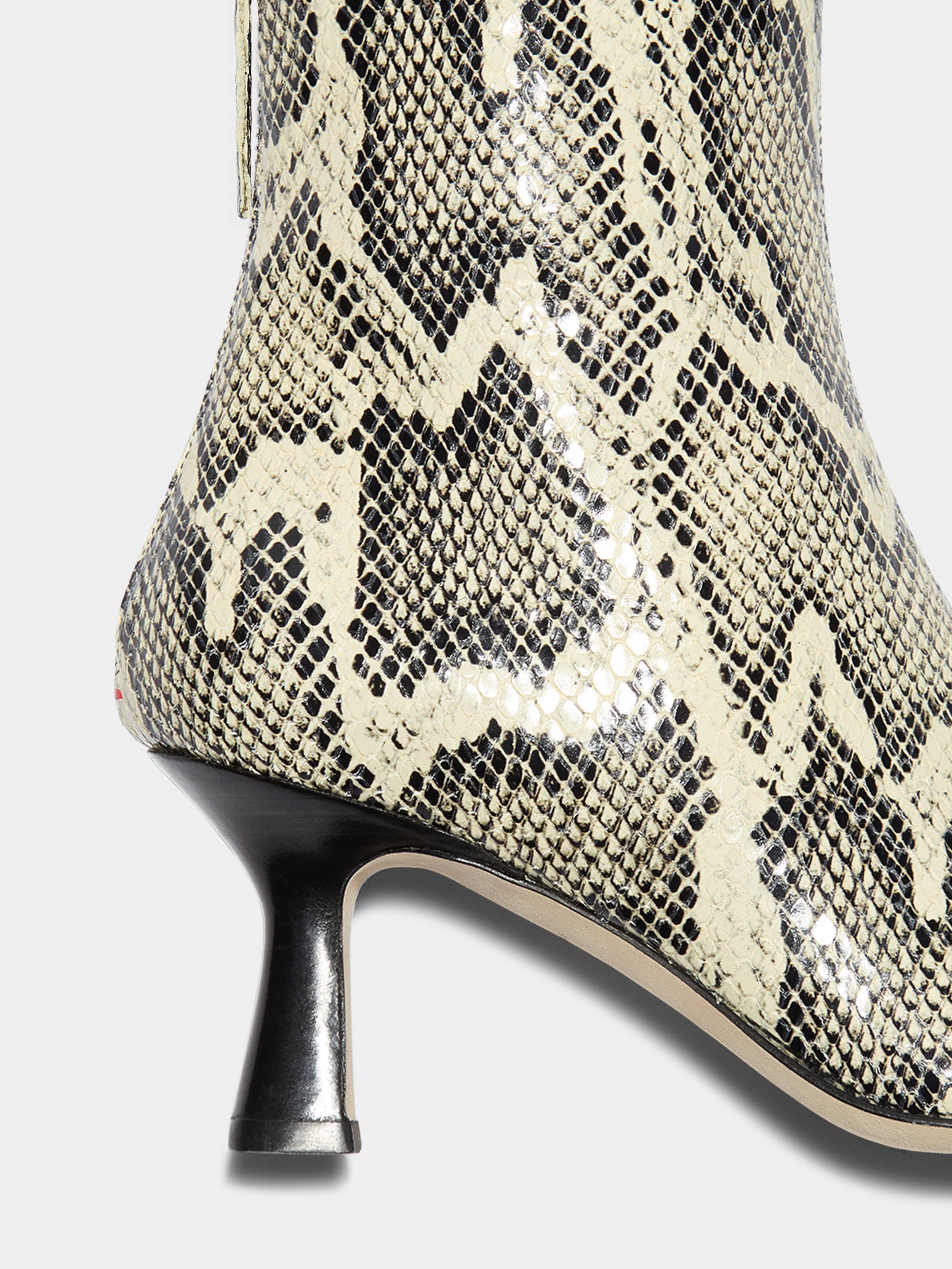 Elina Leather Ankle Boots | Creamy Snake from aeyde