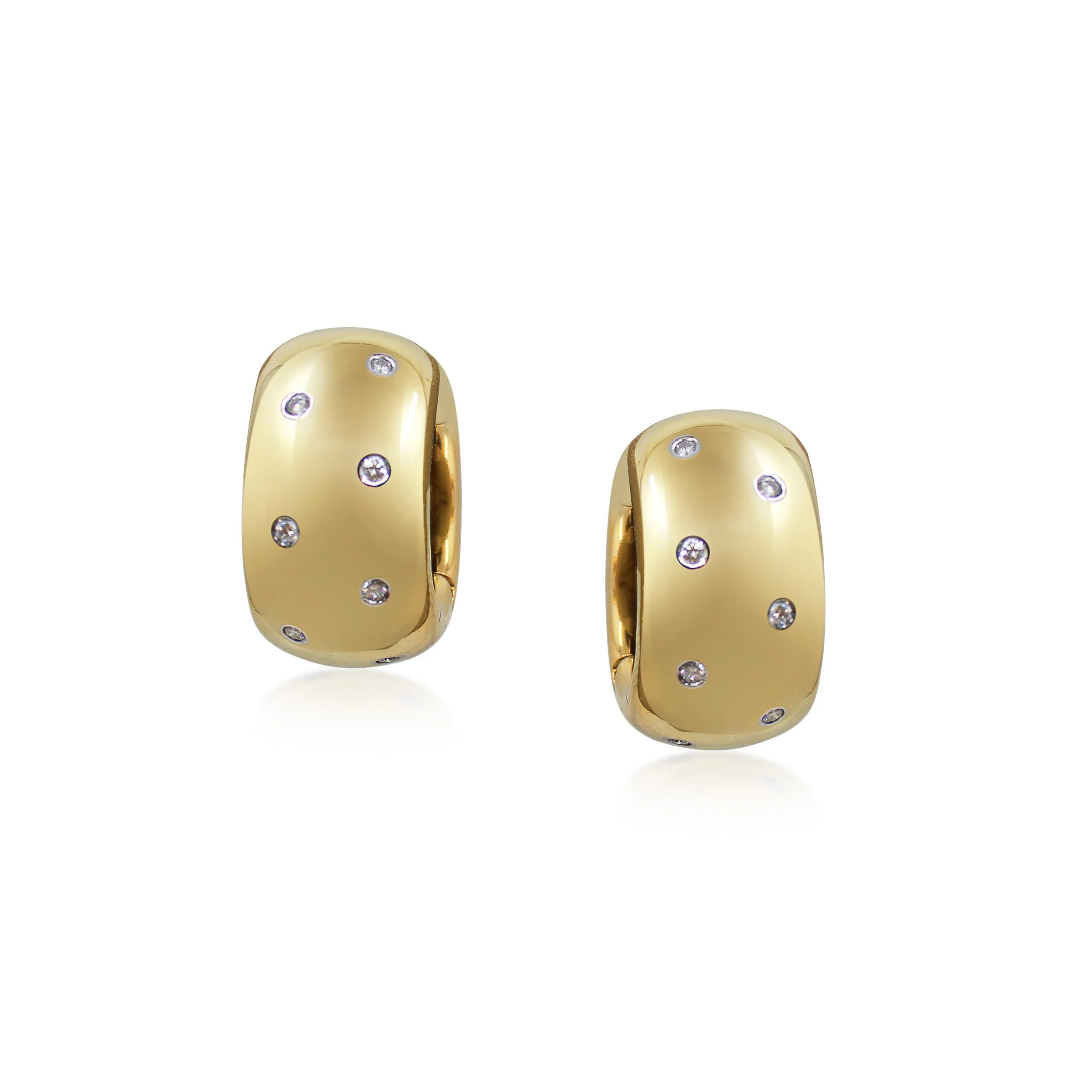 Pair of Art Deco Ruby and Diamond Scroll Earclips — Humphrey Butler from Humphreybutler