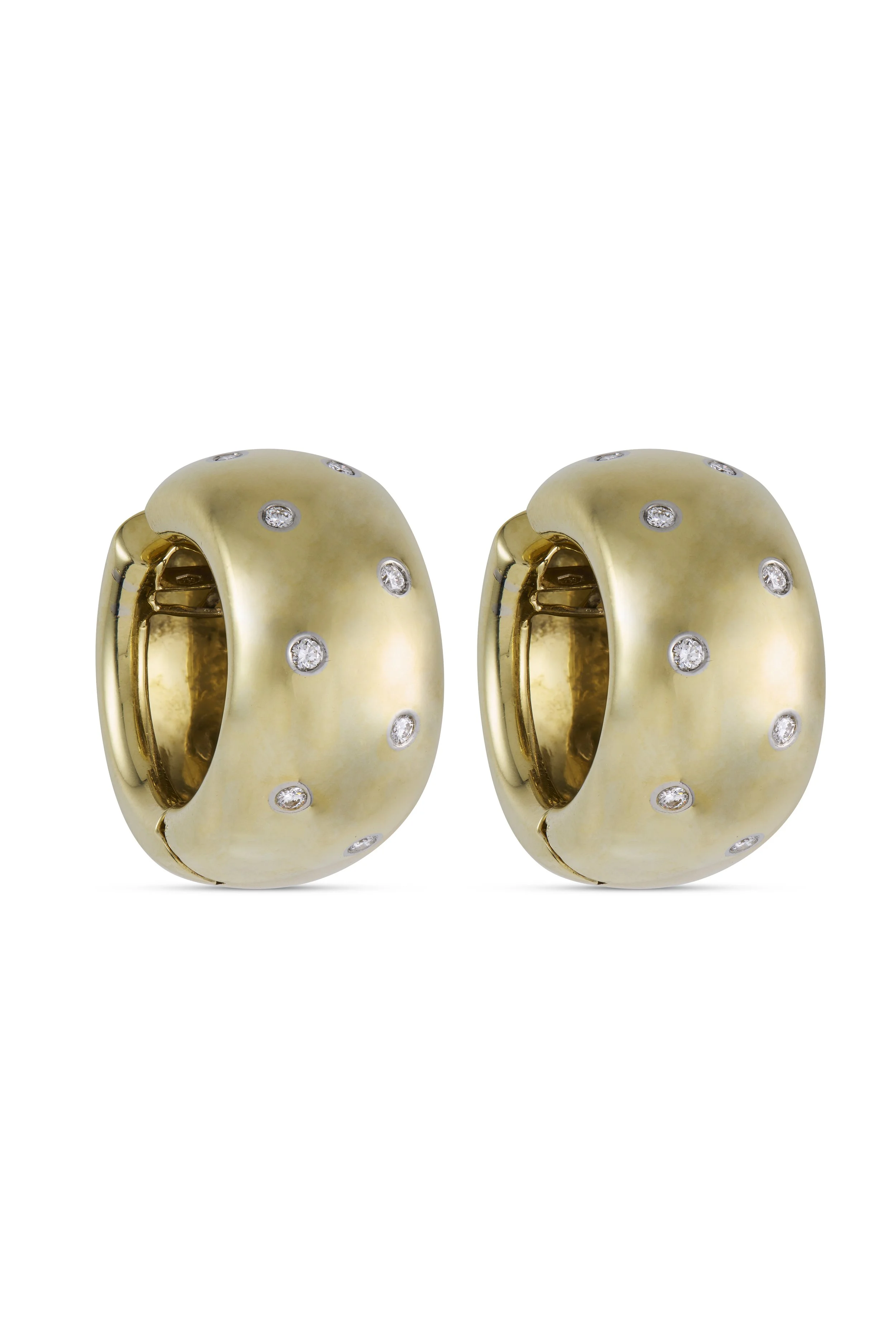 Pair of Art Deco Ruby and Diamond Scroll Earclips — Humphrey Butler from Humphreybutler