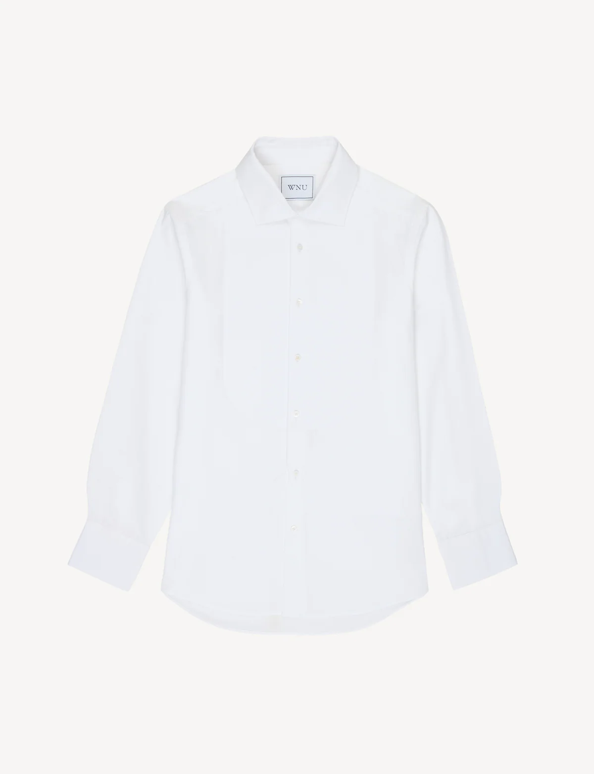 The Dress Shirt Curved Bib: Poplin, White from With Nothing Underneath