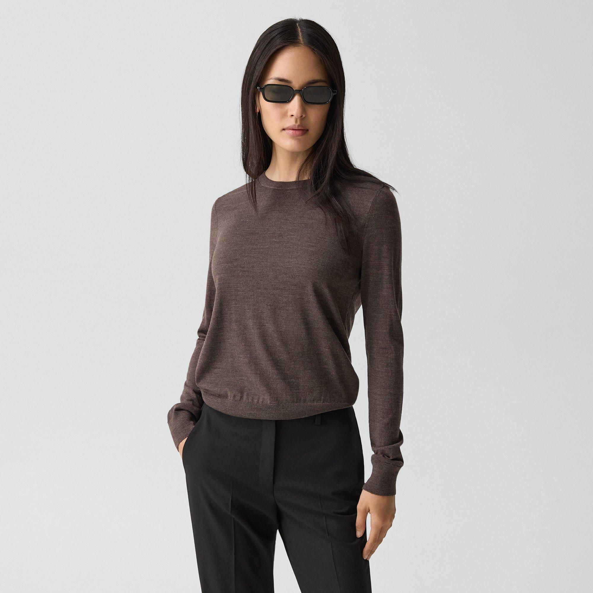 Crewneck Sweater in Regal Wool | Women&rsquo;s Fine Merino Knit | Theory
