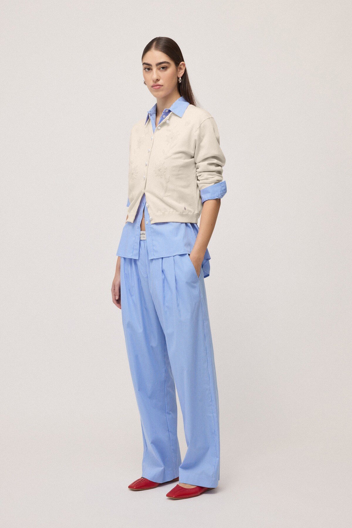 Relaxed cotton trousers