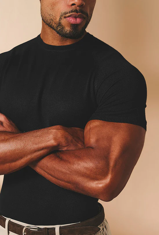 Tipped T-Shirt in Navy from TAILORED ATHLETE