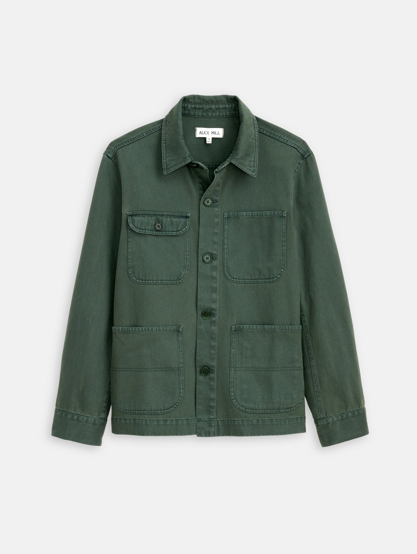 Garment Dyed Work Jacket In Recycled Denim from Alexmill