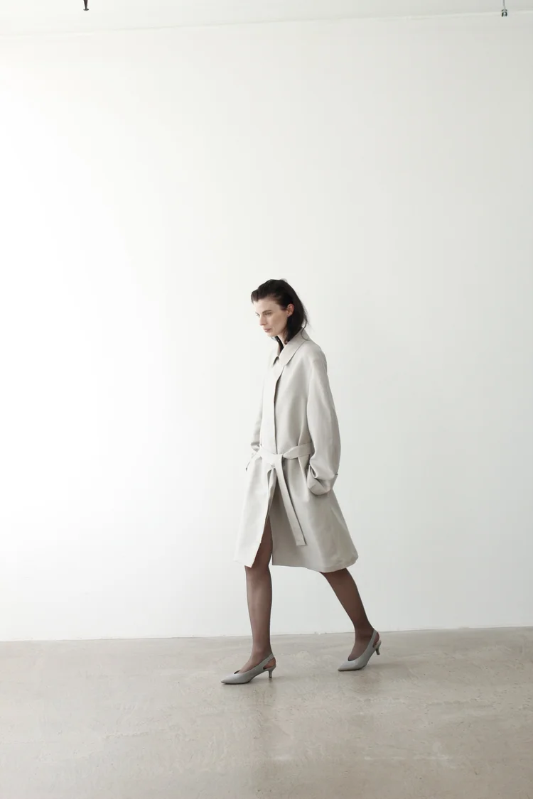 Wool Car Coat Earl Grey — Ladéga from Ladega