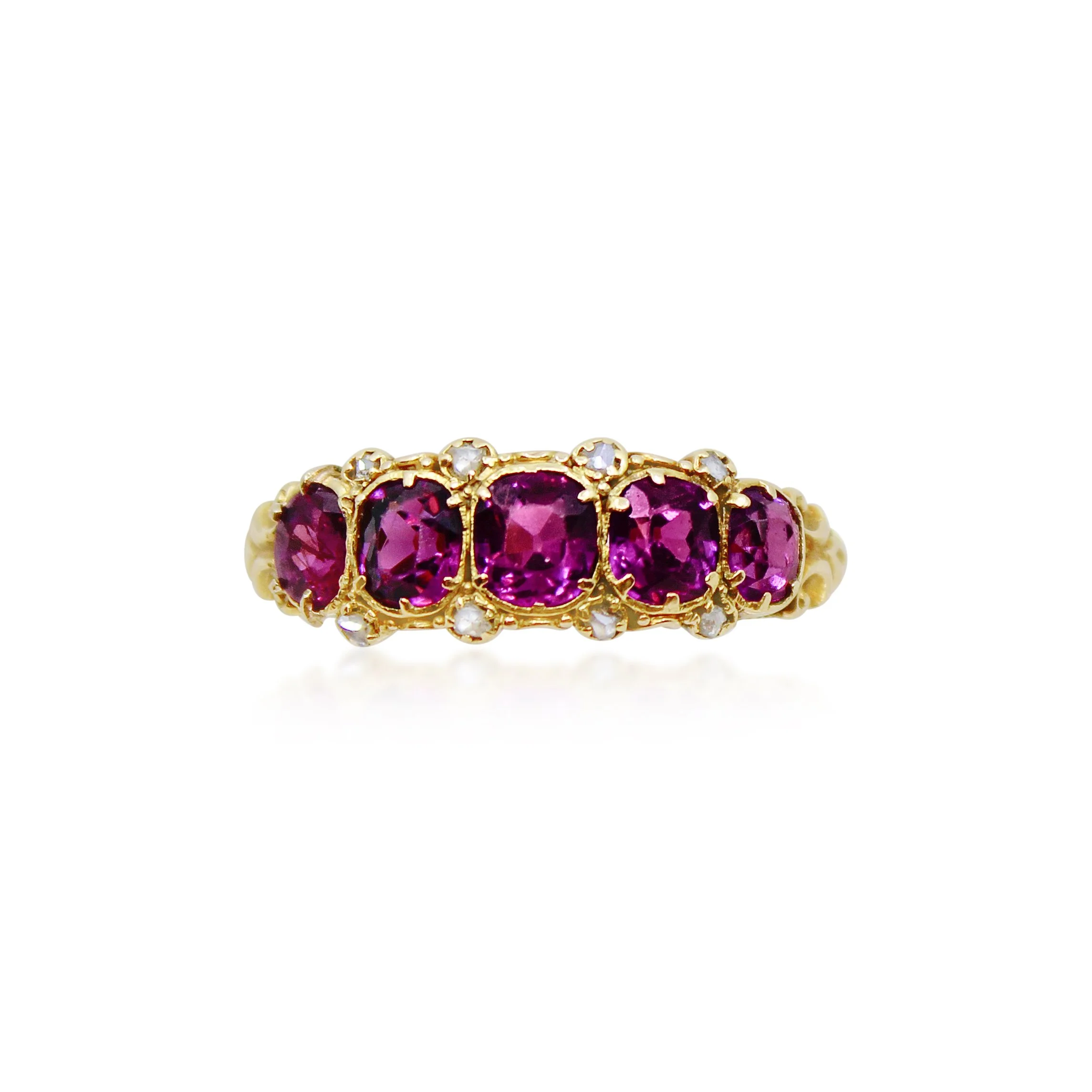 Georgian Pink Topaz and Diamond Cluster Pendant — Humphrey Butler from Humphreybutler