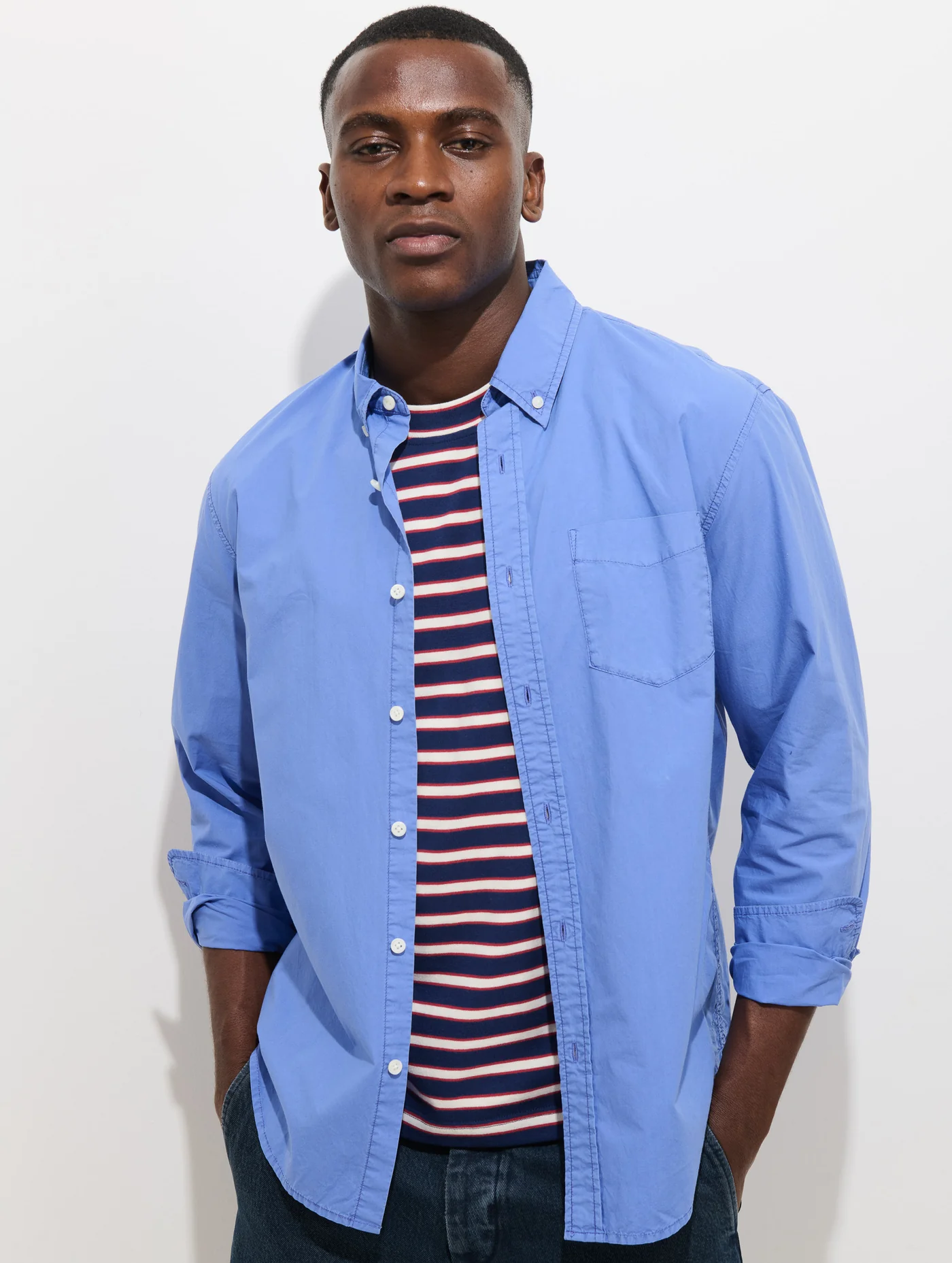 Mill Shirt In Cotton Poplin from Alexmill