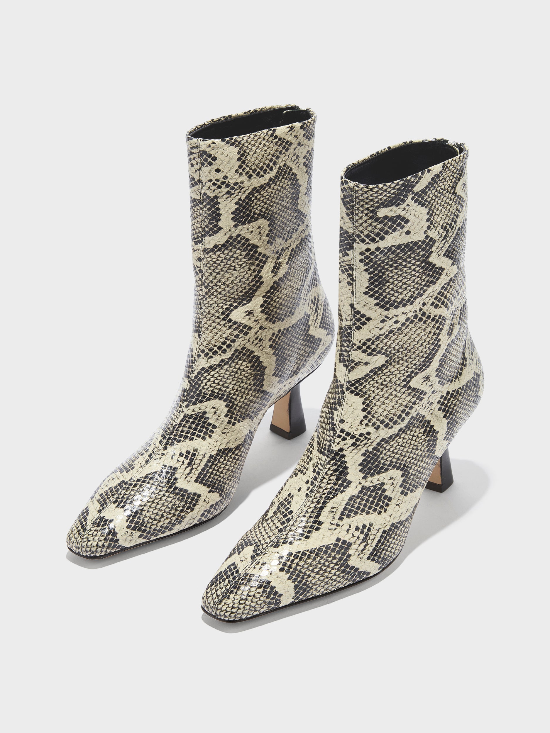 Elina Leather Ankle Boots | Creamy Snake from aeyde