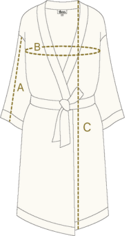 Terry Cotton Bath Robe in Green Stripe