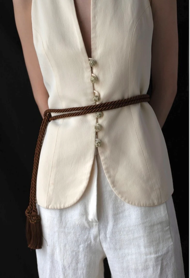 BLACK TASSEL BELT from Le Sundial