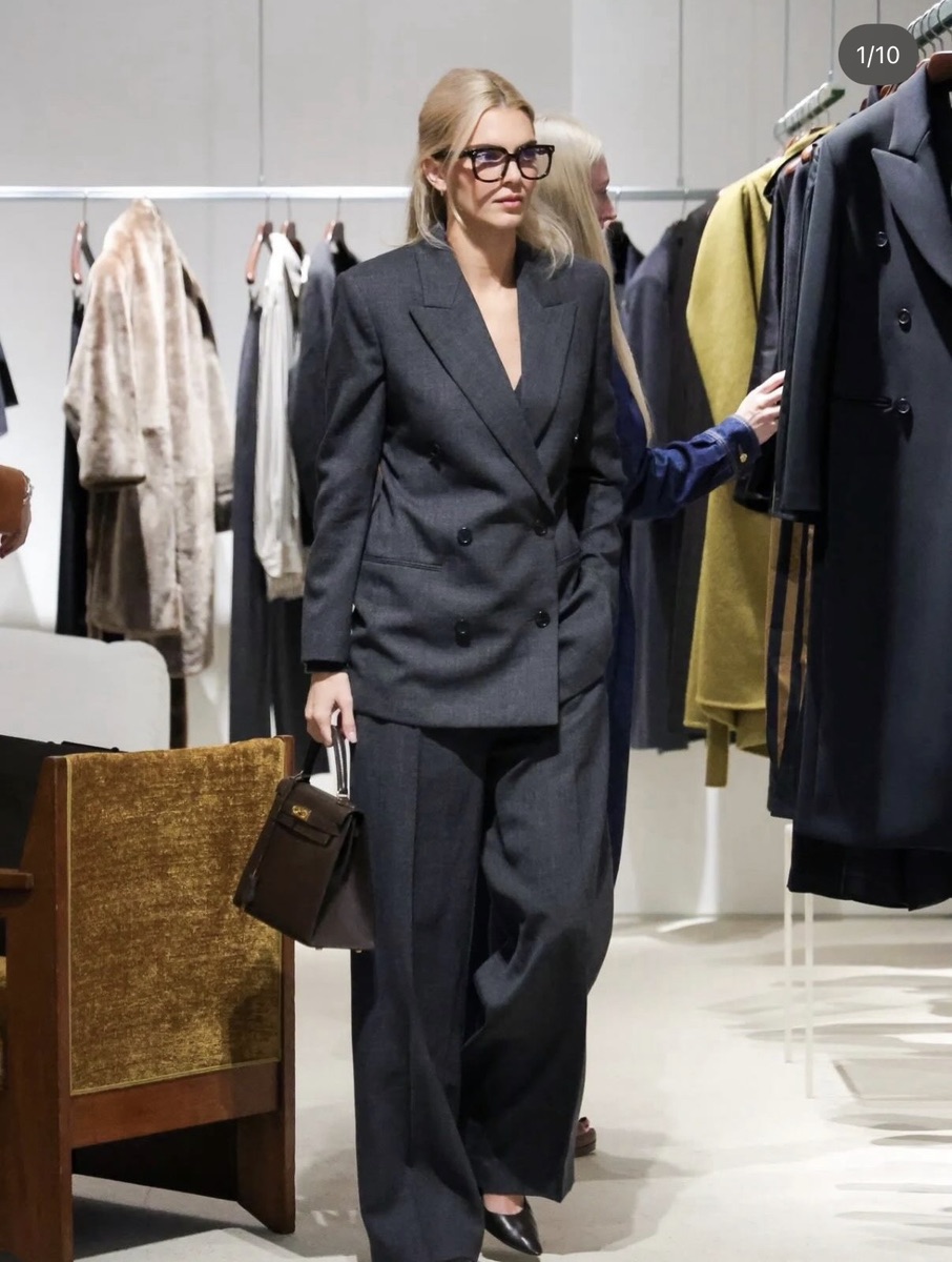 Grey Oversized Blazer Suit