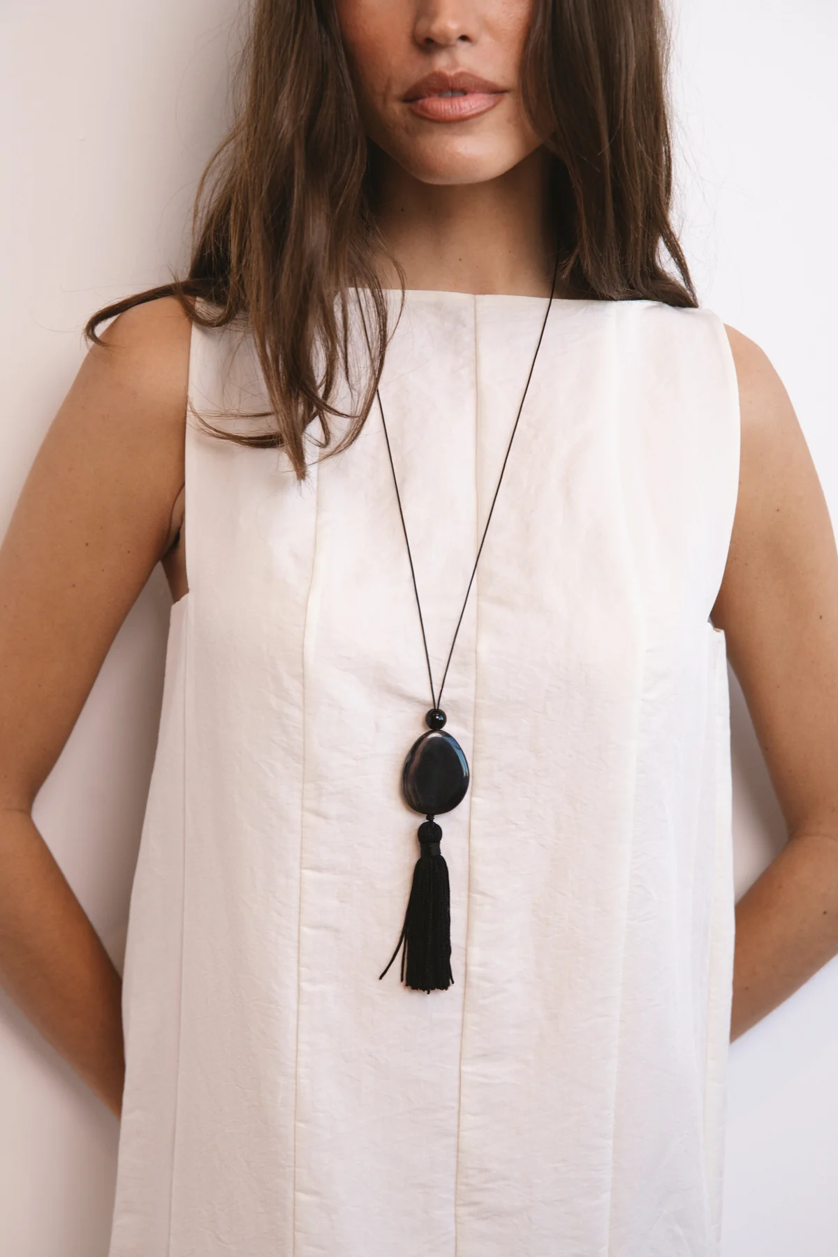 Tassel Cord Necklace 01 from Deux Amis