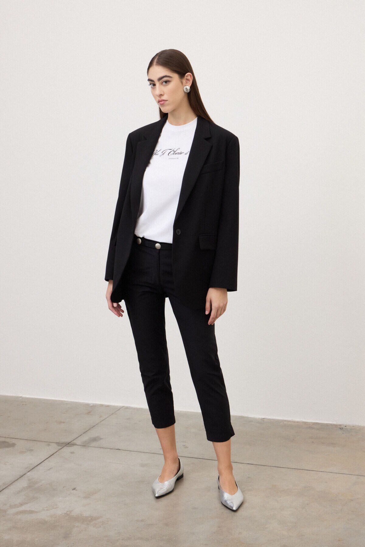 Poplin carrot trousers