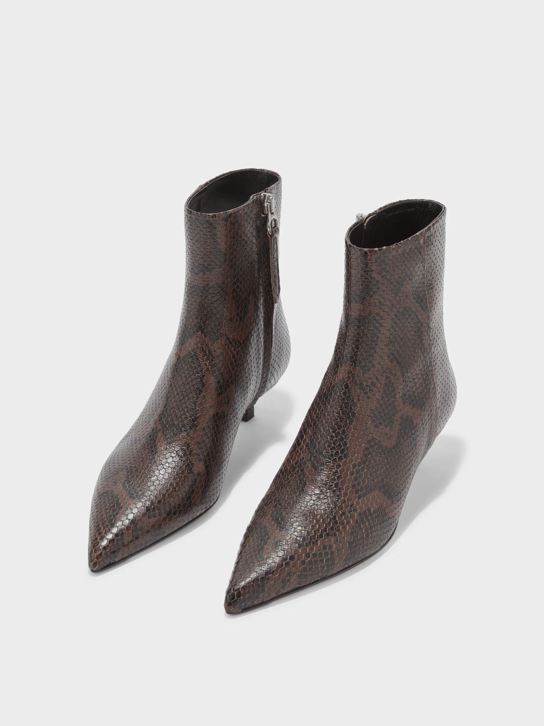 Sofie Leather Ankle Boots | Moka Snake from AEYDE