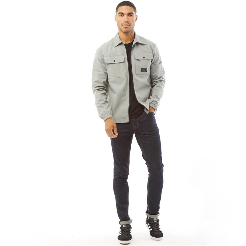 Closure London Mens Utility Overshirt Ice Grey from Closure London