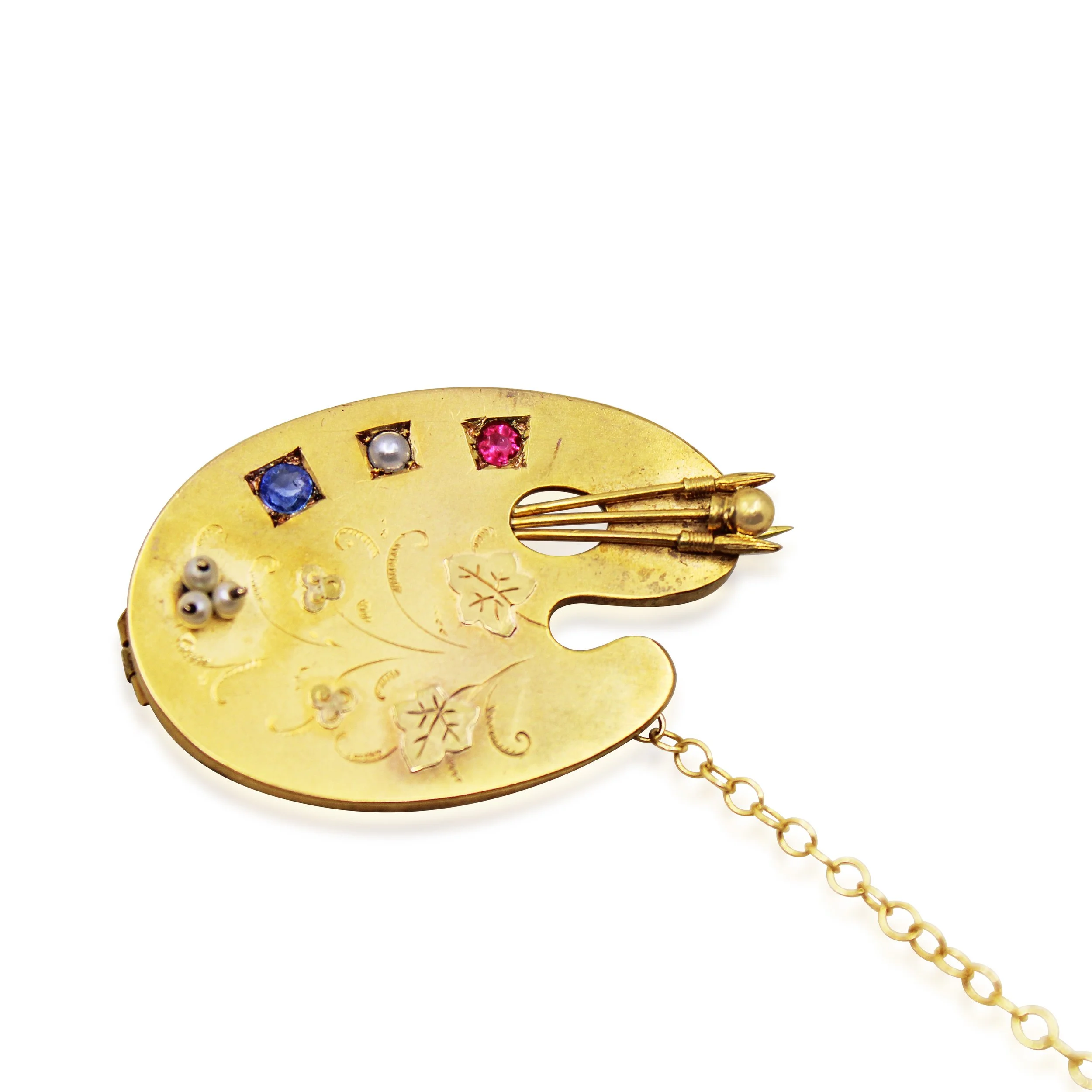 Georgian Pink Topaz and Diamond Cluster Pendant — Humphrey Butler from Humphreybutler