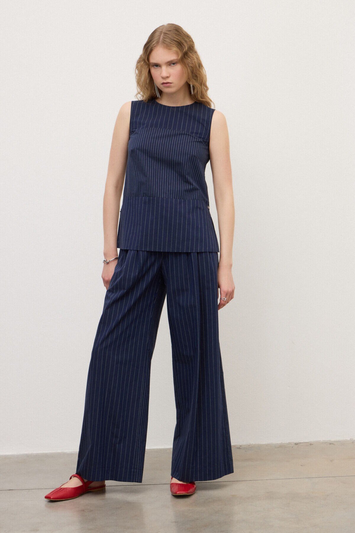 Pinstriped cotton top