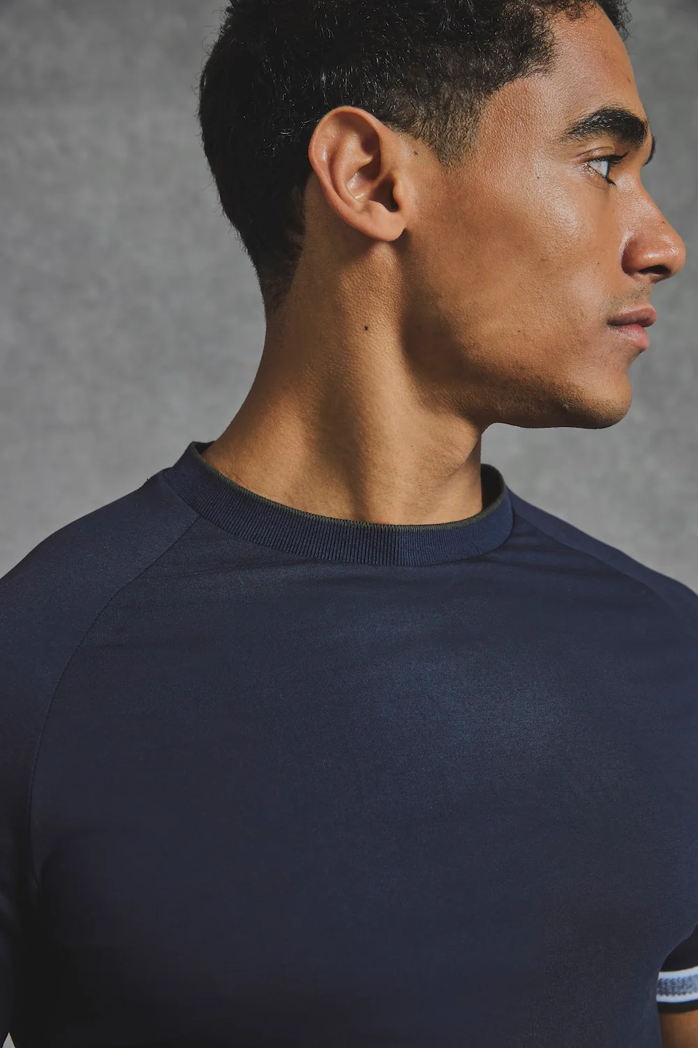 Tipped T-Shirt in Navy from TAILORED ATHLETE