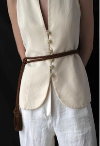 BLACK TASSEL BELT from Le Sundial