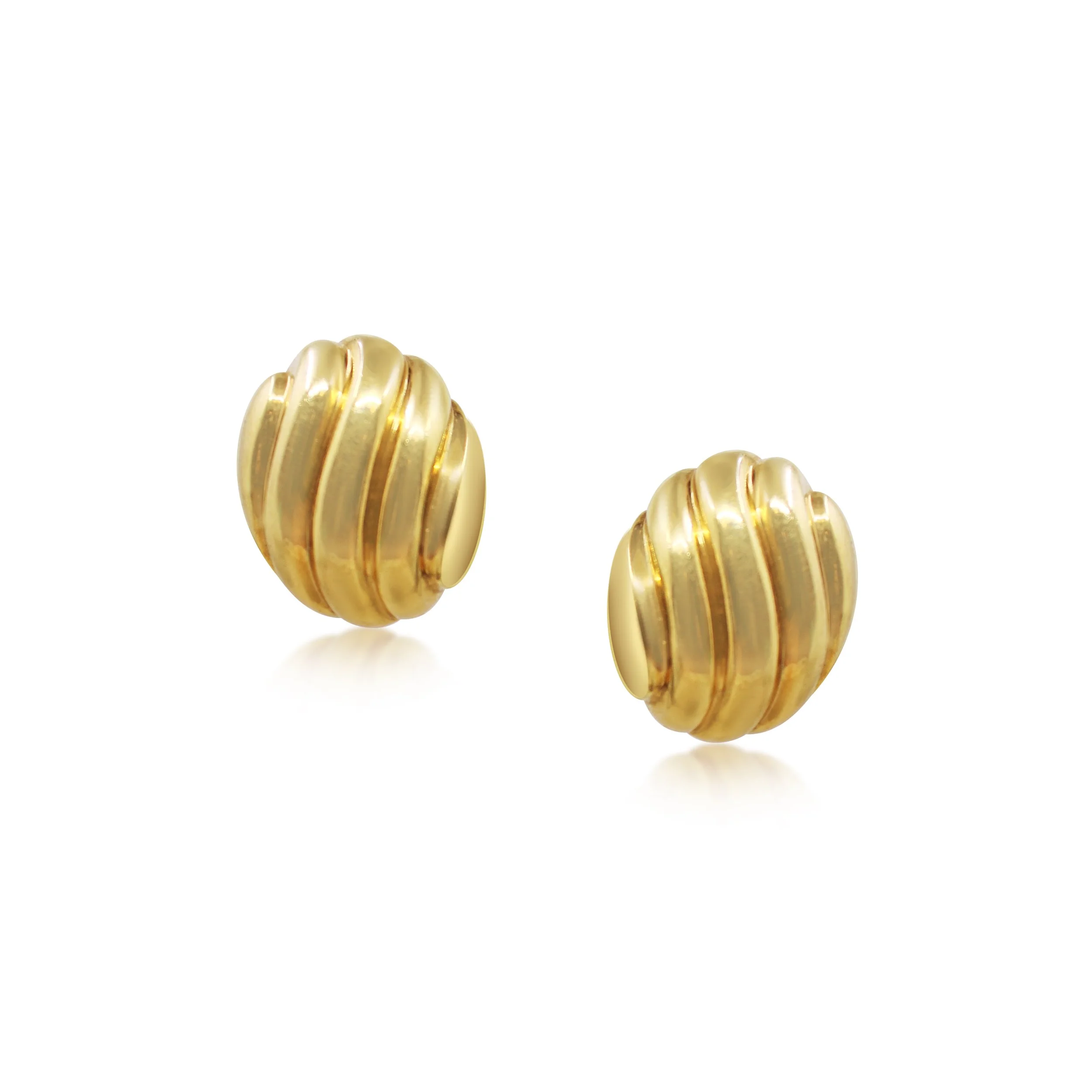 Pair of Art Deco Ruby and Diamond Scroll Earclips — Humphrey Butler from Humphreybutler