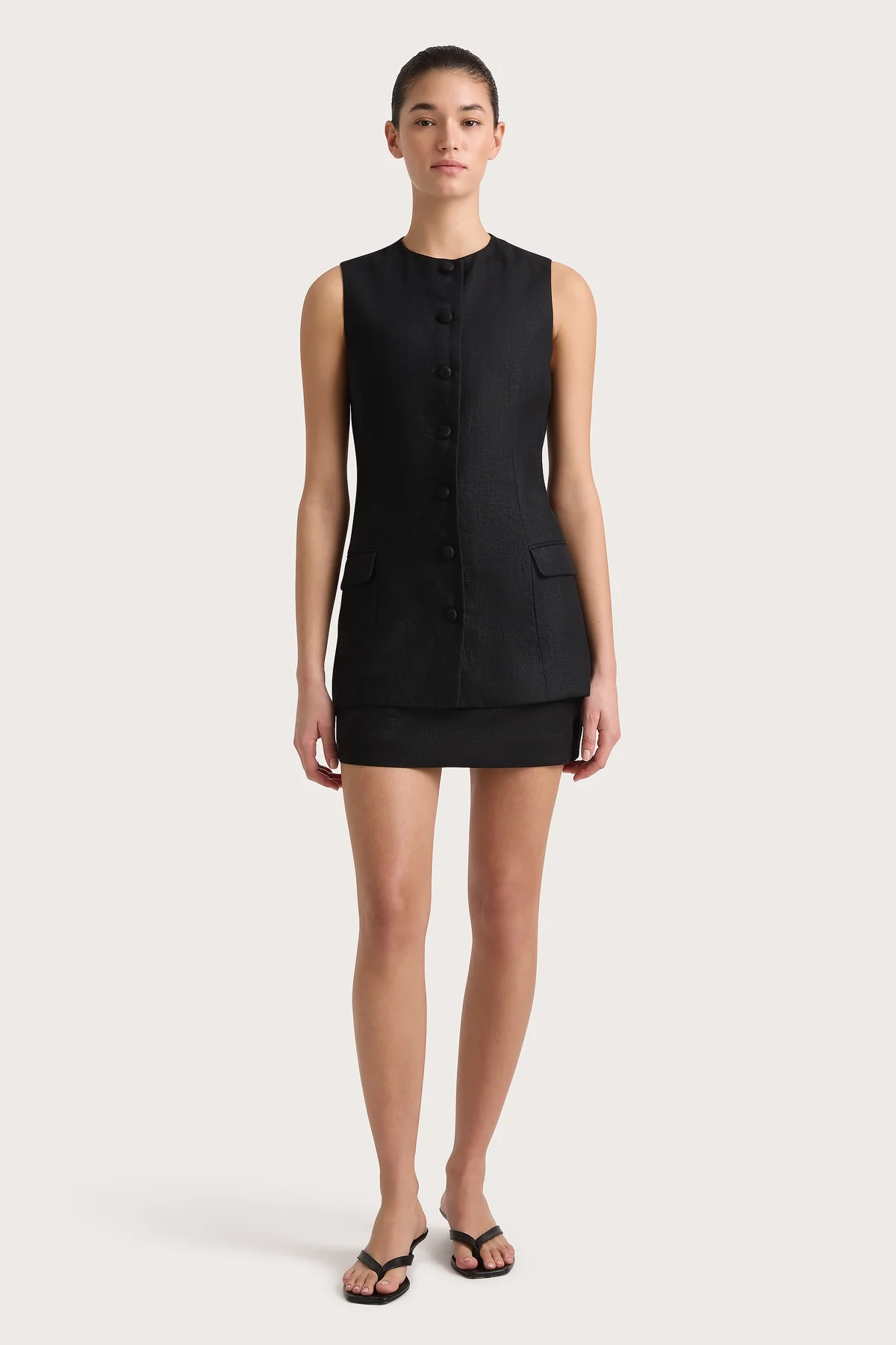 Jane Vest Black - Final Sale from Jours D'or
