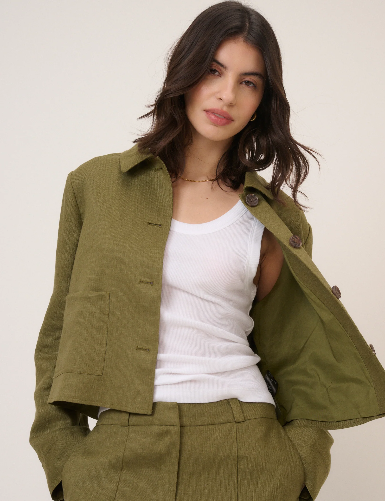Khaki Pocket Front Jacket from Nobody's Child