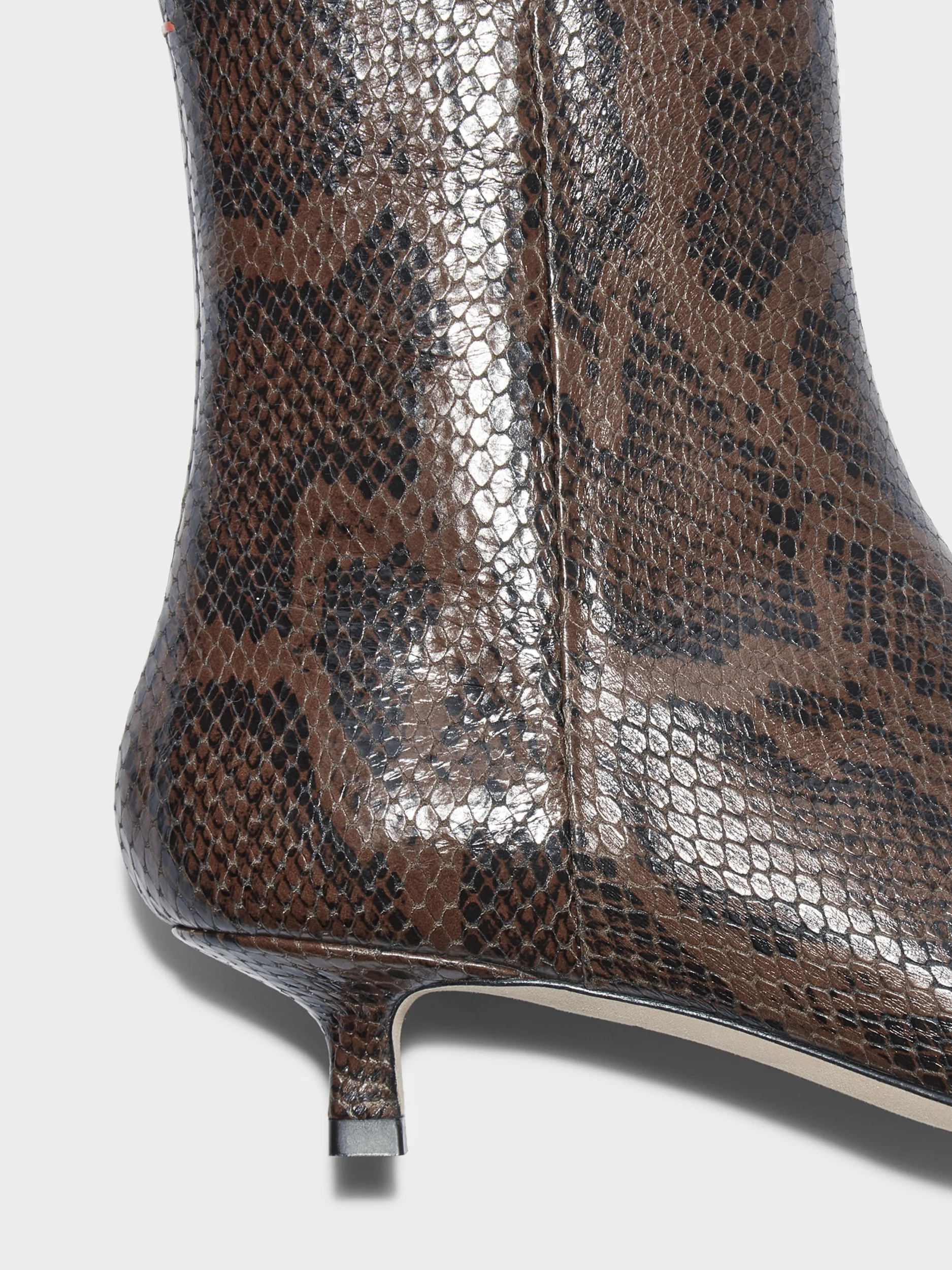 Sofie Leather Ankle Boots | Moka Snake from AEYDE