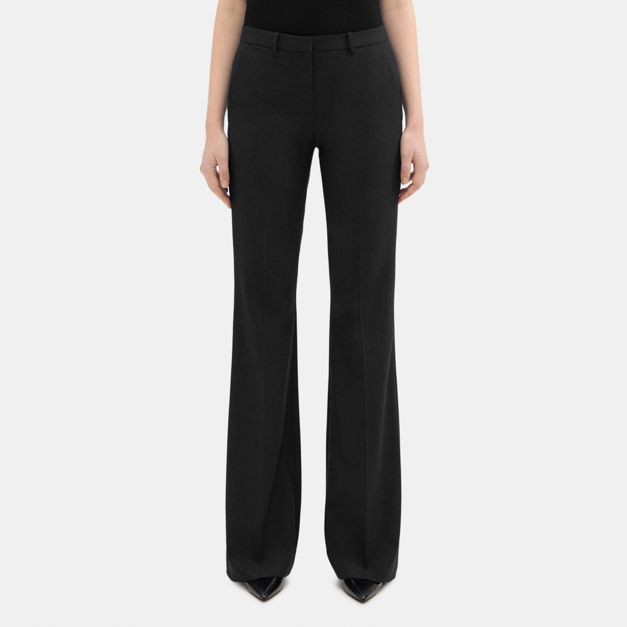 Black Good Wool Demitria Pant | Theory