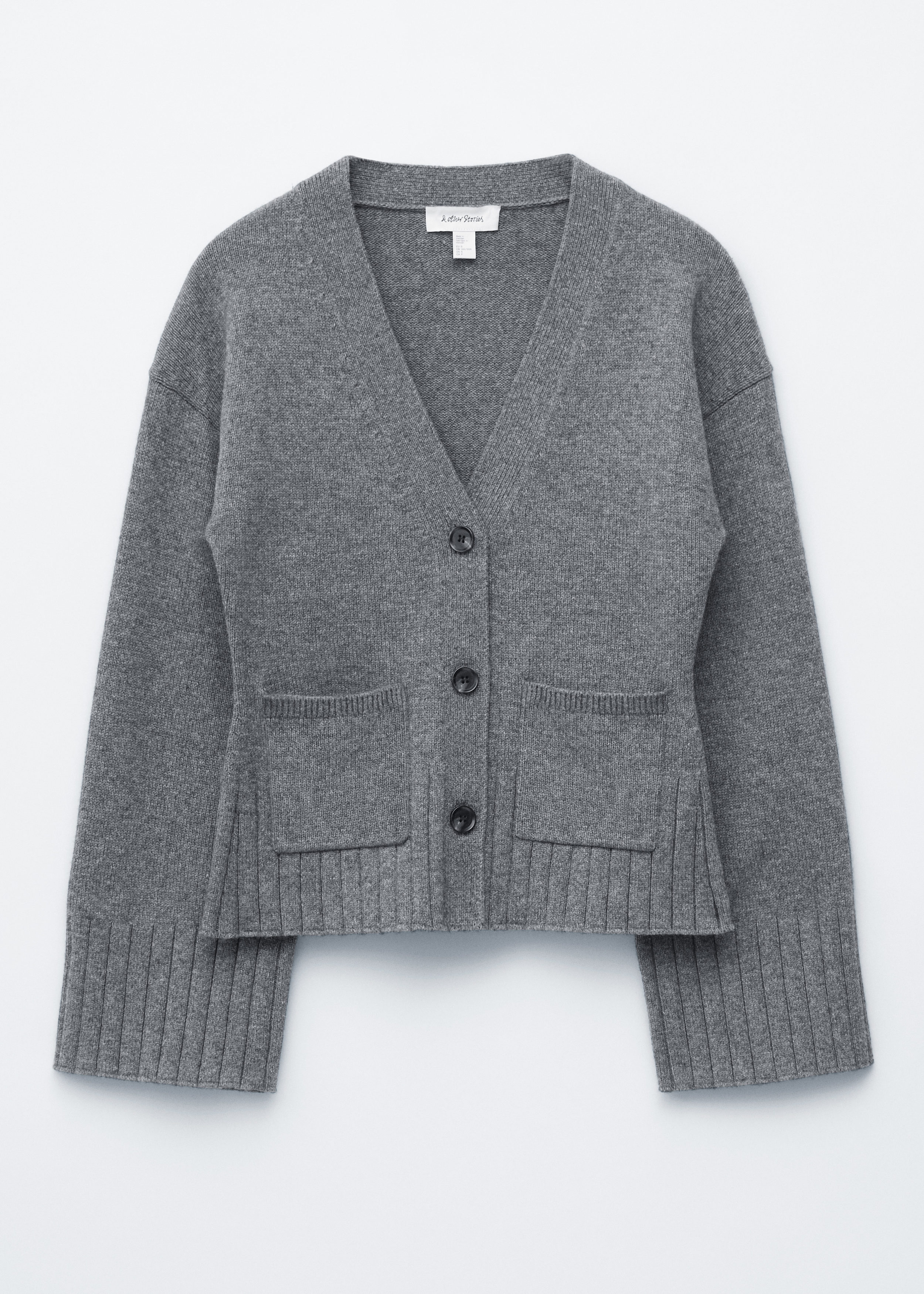 Tapered Knit Cardigan - Dark Grey - & Other Stories GB